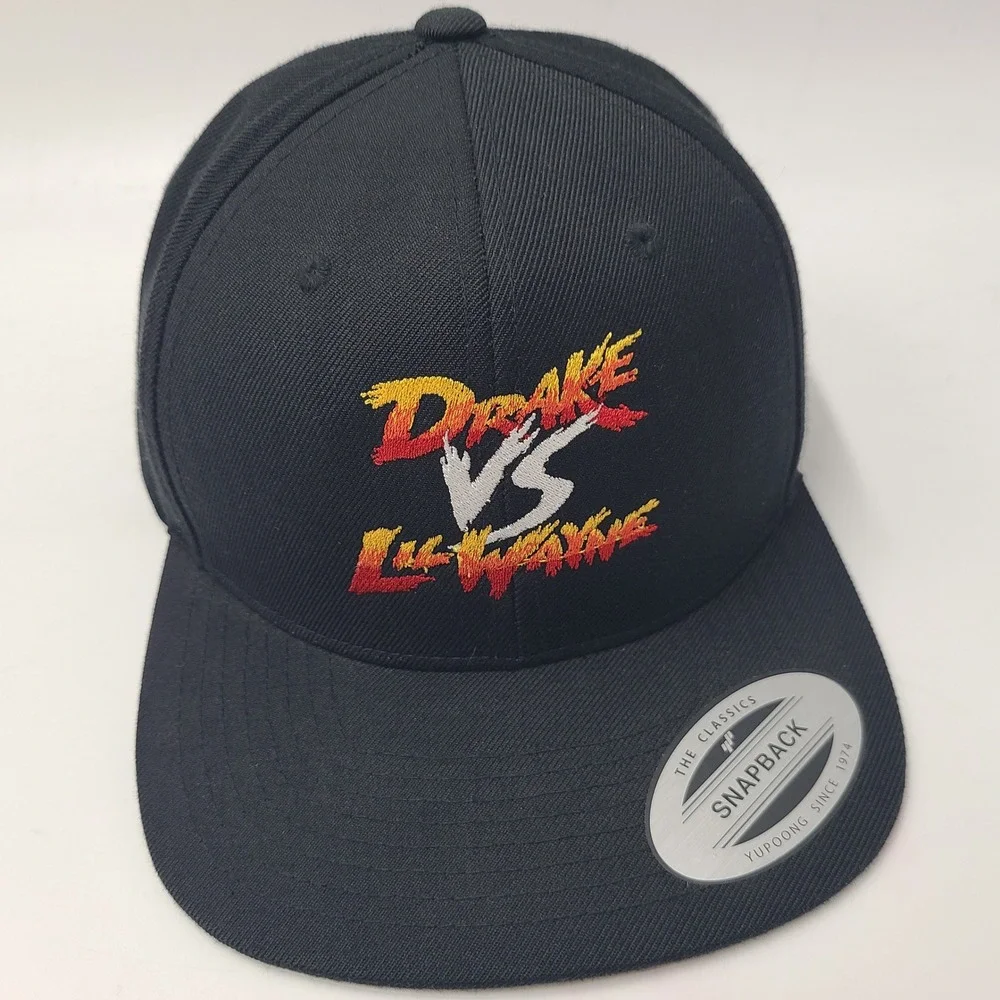 Drake vs Lil Wayne Hat Snapback Black Wool Blend Tour Concert Rap Merch 2014 Men